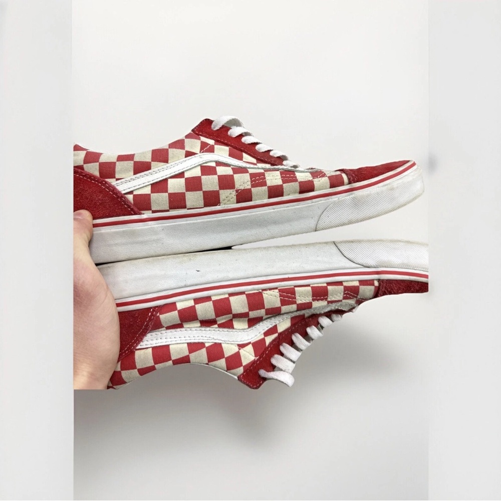 10.5 red checkered vans